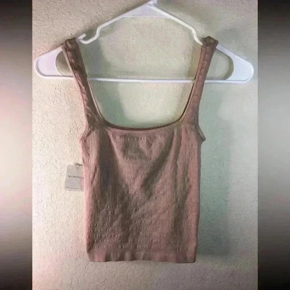 Free People tan stretchy crop tank sz XS/S NWT - Picture 1 of 4